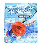 SpinChill ChillBit Drink Chiller - Chill Drinks with Your Drill | Cool Cans, Beer, and Wine Bottles in Less Than Minute with The Chill Bit | Perfect for a Cool Drink on a Hot Day (Orange)
