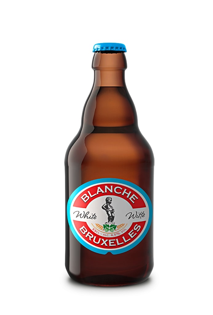 bottle of Blanche de Bruxelles beer